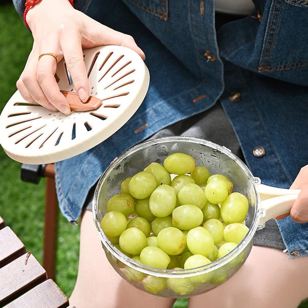 Vegetable Washing Basin Drain Bowl Storage Box Multifunctional Fruit Washing Basket  for Household