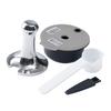Flat Coffee Distributor Tamper Refillable Bean Press with Cleaning Brush, Spoon for Machine