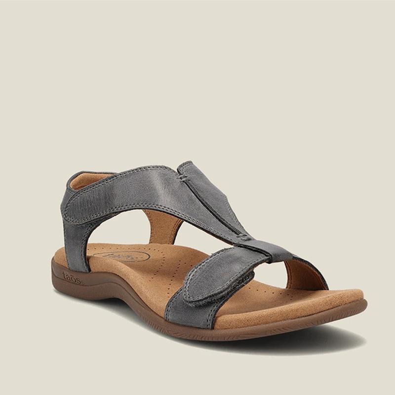 

Flat Summer Womens Ankle Wide Flat Slippers Beach Sandals Casual Fashion 39 серый