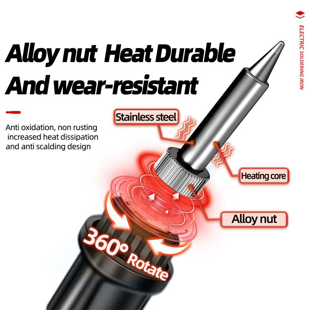 Electric Soldering Iron 60W Welding Equipment 110V/220V Adjustable Temperature Station Heat Pencil Tip Professional Repair Tool