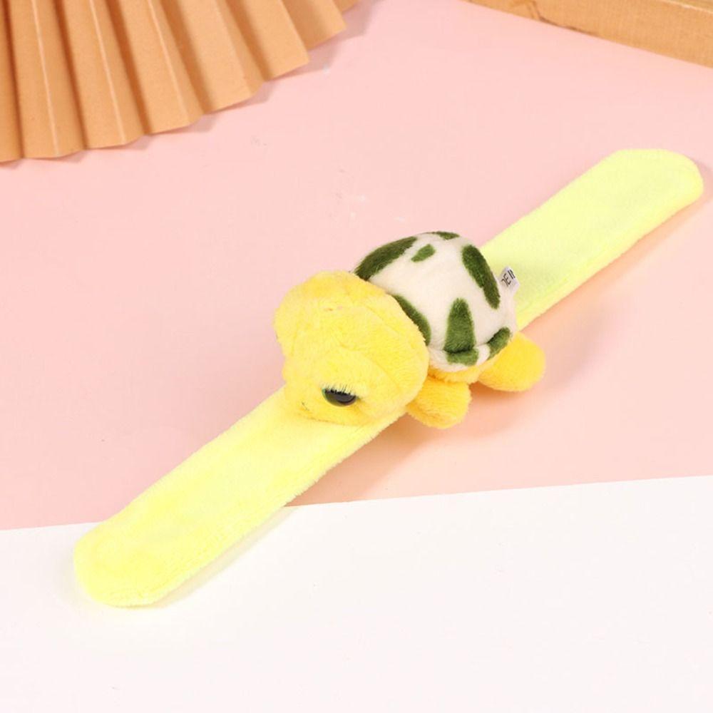 Hands Clap Circle Plush Tortoise Wristband Stuffed Turtle Slap Band Toy  Party Favors Decorative