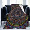 Flannel Luxury Throw Blanket Bohemian Mandala Floral Galaxy Geometric Art Print Lightweight Warm Soft Cozy for Couch Sofa Bed