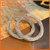 Huitan Twisty Hoop Earrings for Women Elegant Wedding Engagement Fashion Accessories Inlaid Bright Cubic Zirconia Chic Jewelry