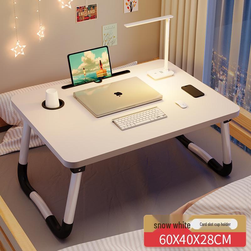 Foldable Laptop Bedside Table - Adjustable Study Desk for Bedroom or Bay Window