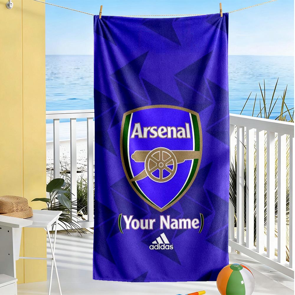 Arsenal F.c. Personalized Name Beach Towel Quick-Dry Soft Microfiber Suitable for Sports Travel Swimming Yoga Bathroom Beach And Pool