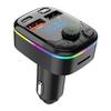 Bluetooth 5.0 Car FM Transmitter PD Type-C Dual USB Ambient Player Handsfree MP3 Charger Type-C Wireless Light PD QC3.0 Adapter