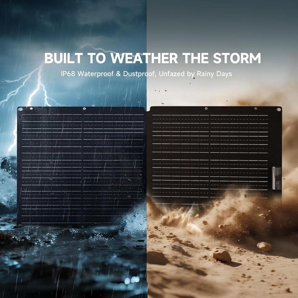 ALLPOWERS SE100 100W Solarpanel, IP68 faltbares Solarpanel, 25% Wirkungsgrad monokristalline Solarpanels für tragbare Powerstationen der S- und R-Serie