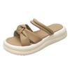 Two Wearing Cool Slippers, Female Outer Wear 2025 New Fairy Style Niche with Skirt One-word Drag Beach Thick Bottom Sandals