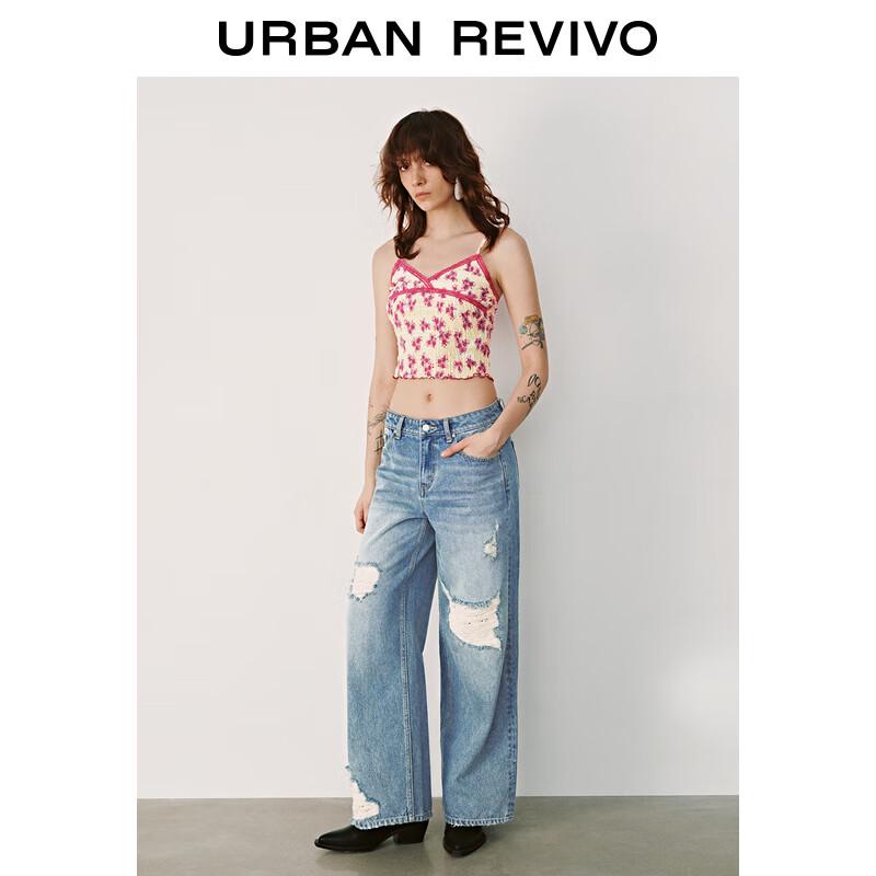 UR 2025 Women s French Romantic Floral Lace Patchwork Camisole XL