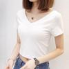 Double V-Neck Sweetheart High-Waist Crop Top - Short-Sleeved, Backless, Casual Versatile T-Shirt