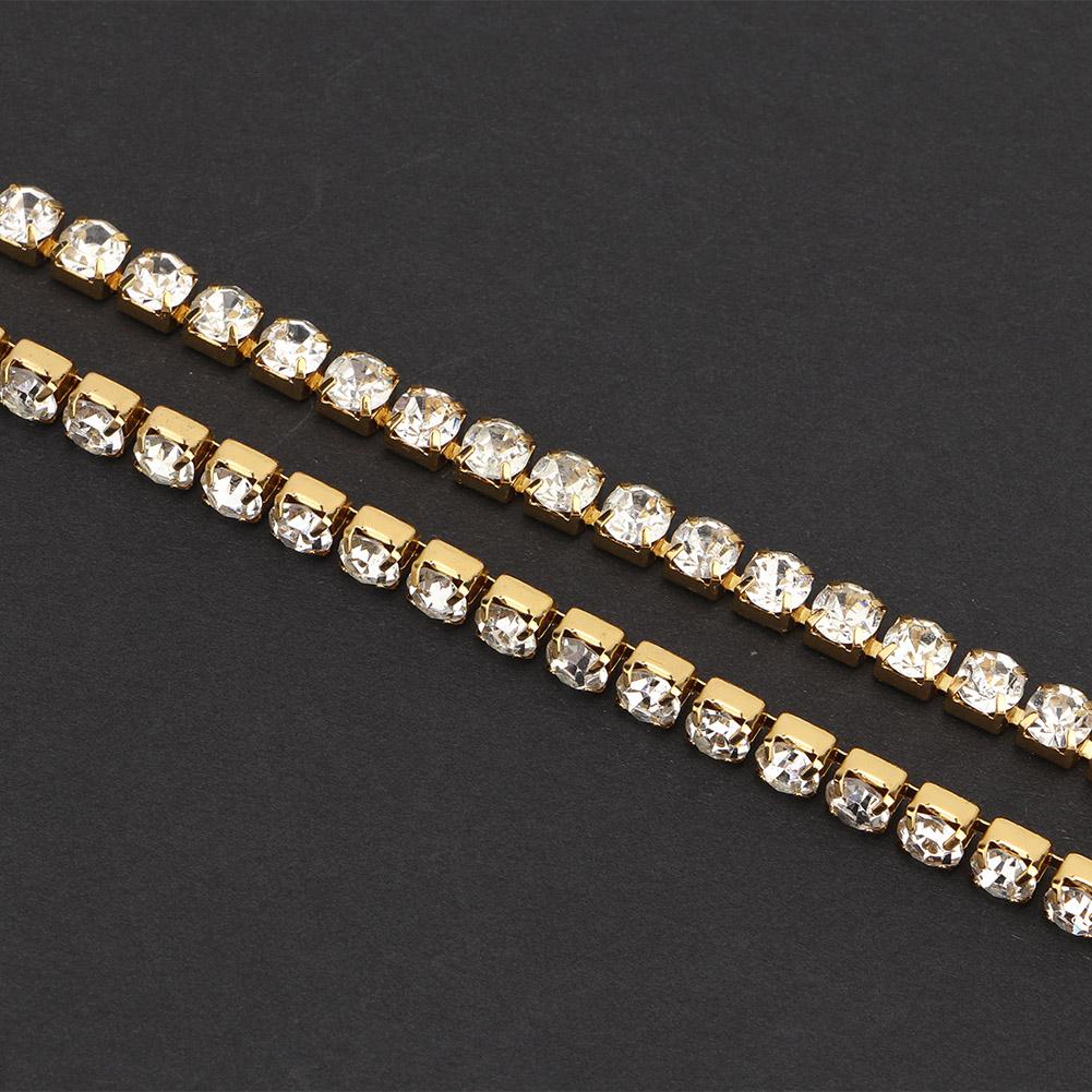   Resin     Rhinestones Chain Trim Ribbon Roll Sewing Craft Decoration (#01)