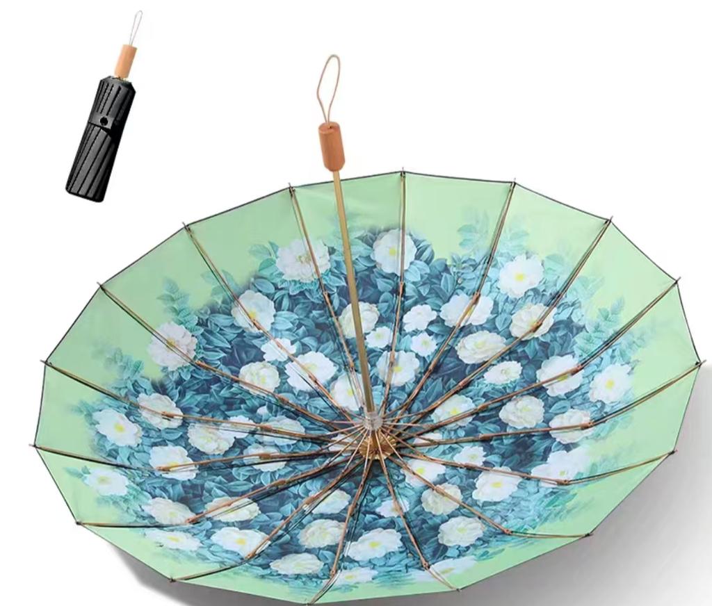 Umbrella for Women Parasol UPF50+ Sun Umbrella UV Protection Sunny and Rainy Umbrella Sunshade Fold Large Sunscreen Rain