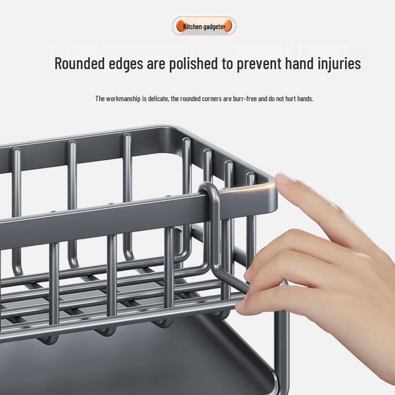 JINGRUIXIANG Kitchen Sink Drain & Storage Rack