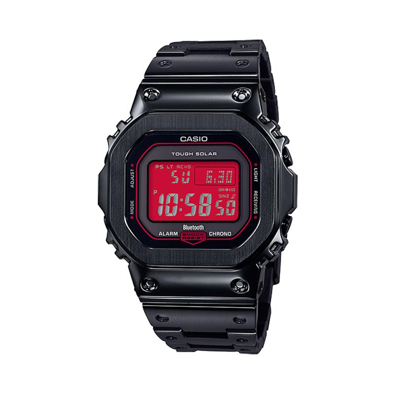 CASIO Unisex DIGITAL Series Red Watch GW-B5600AR-1(Watch4--) Black Steel Band