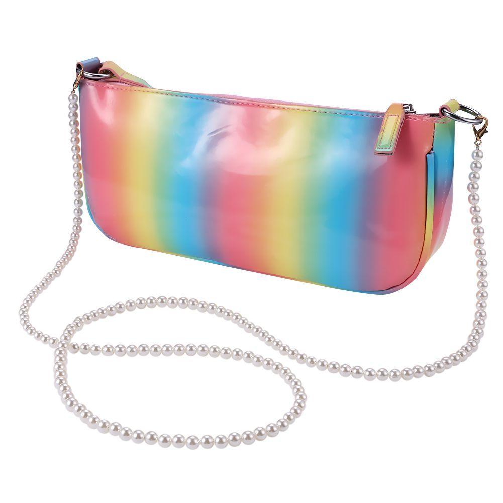 Replacement Long Bag Parts Women Purse Handle Beaded Tote Chain Pearl Bag Chain Pearl Bag Strap