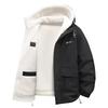Winter Fashion Trend with Thick Fleece and Warm Hooded Jacket for Men's Casual Loose Sports Plus Large Size Jacket