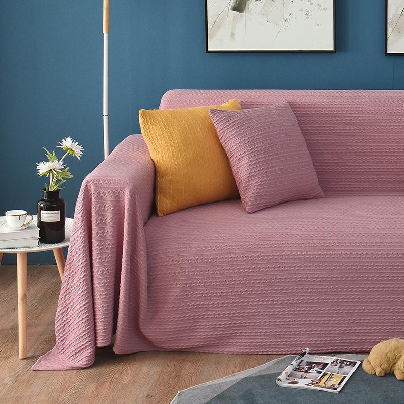Solid Color Lazy People Couch Cover Comfort Sofa Towel Blanket for Living Room Universal Anti Cat Scratch Sofa Protection Cover
