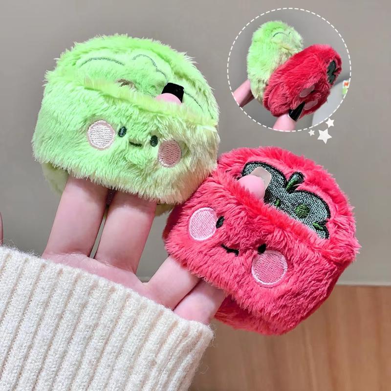 Ultra-thick Long Plush Makeup Puff Cosmetic Tool Broccoli Tomato for Natural Finish