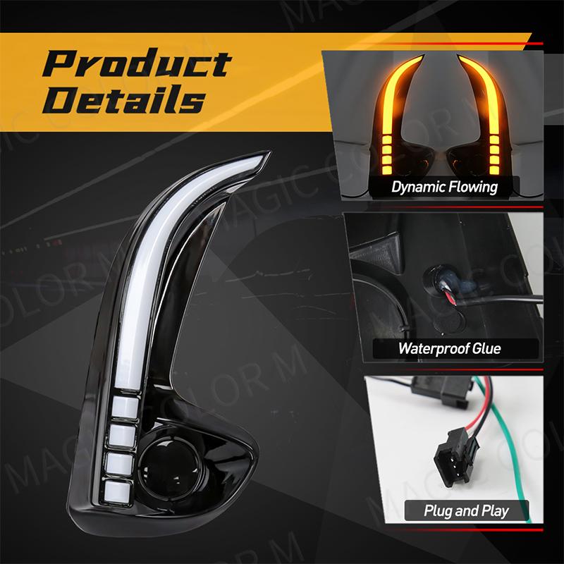 LED Daytime Running Light For Toyota Yaris Vios 2020 2025 2025 DRL Front Bumper Daylights Turn Signal Fog Lamp White Yellow 12V