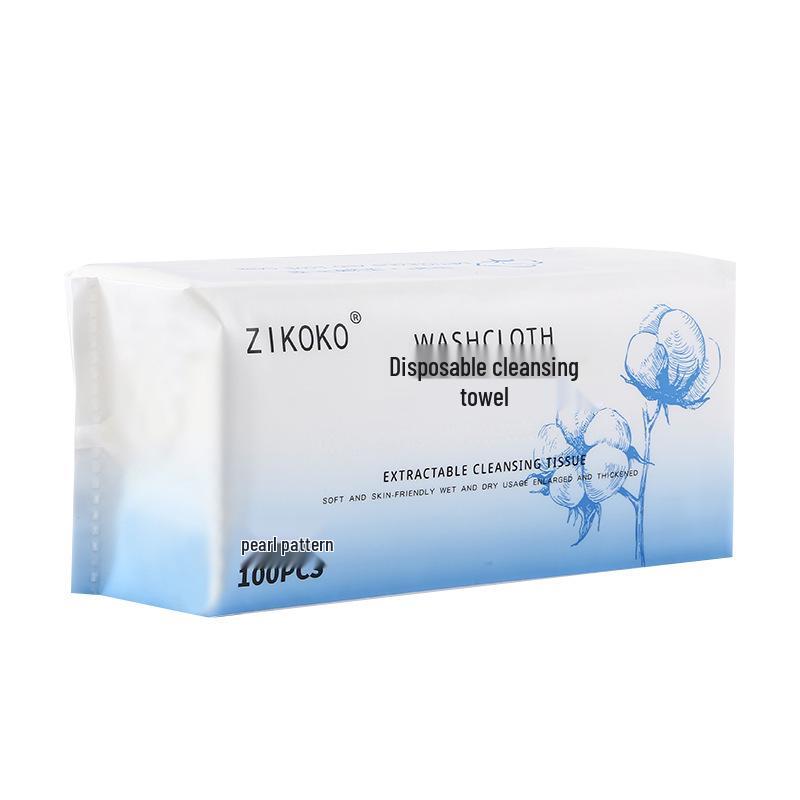 

ZIKOKO Disposable Cotton Face Wash Towels, 100 Pieces – Soft, Non-Woven Makeup and Cleansing Towels
