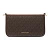 Michael Kors MK Bryant Logo Snap Closure Coated Canvas Crossbody Shoulder Bag Small Unisex bags Brown 32S5GYTU0B-252