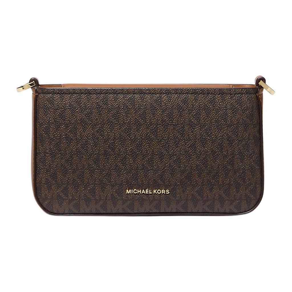 Michael Kors MK Bryant Logo Snap Closure Coated Canvas Crossbody Shoulder Bag Small Unisex bags Brown 32S5GYTU0B-252