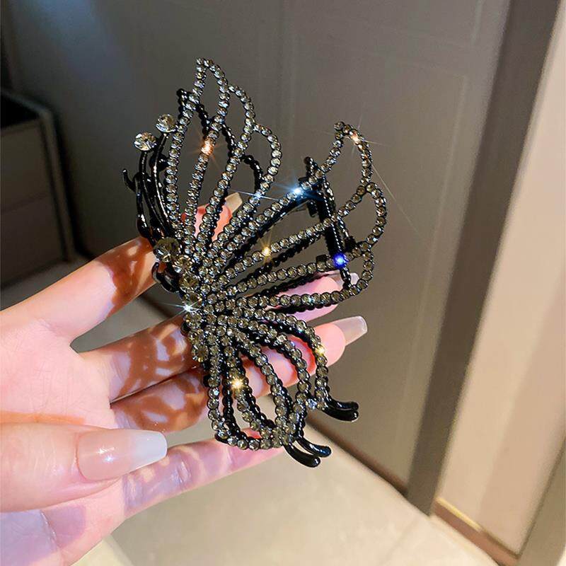 

Большой зажим в форме акулы, металлический коготь для волос в виде бабочки для женщин, заколка для волос, заколки для волос, зажим для волос, аксессуары для волос