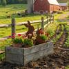 2PCS Rustic Metal Rabbit Garden Stakes Easter Yard Art Lawn Decor