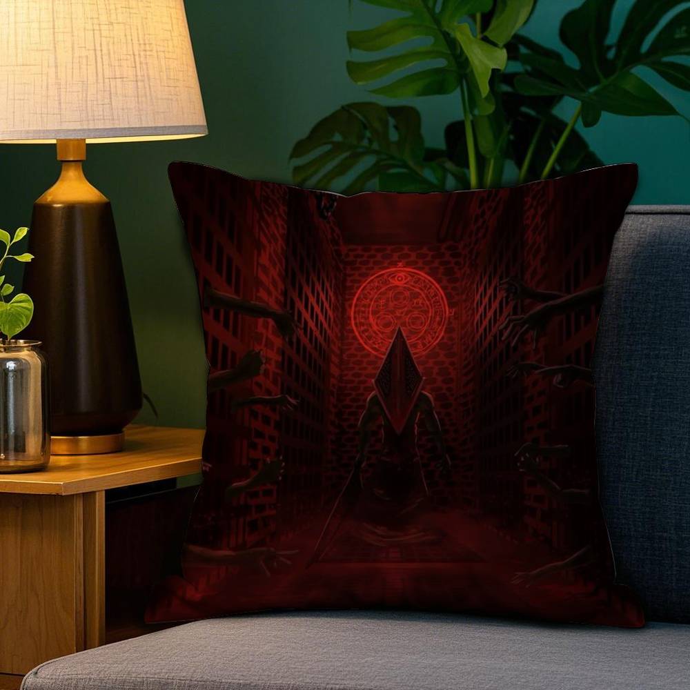 S-Silent H-Hill Anime Pillow Case Sofa Living Room Bedroom Double-sided Printing Square Cushion Nap Time Cushion Cover