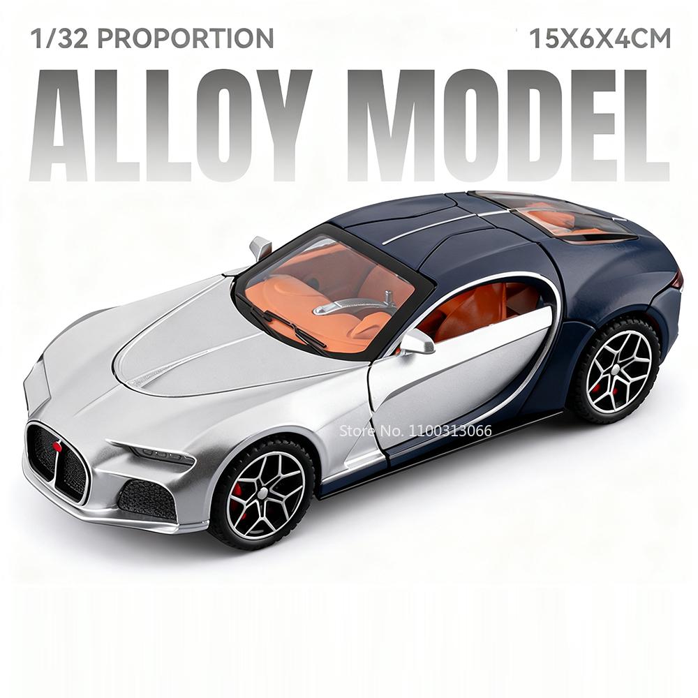 1:32 Maßstab Atlantic Bolide Autos Spielzeug Legierungsmodelle Rad Rückzug Miniatur Supersportwagen Exquisites Interieur Fahrzeug Sammeln Souvenirs