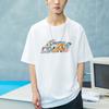 Li-Ning Sports Fashion Series Logo Print Round Neck Short Sleeve T-Shirt Unisex Tops White AHSR550-1