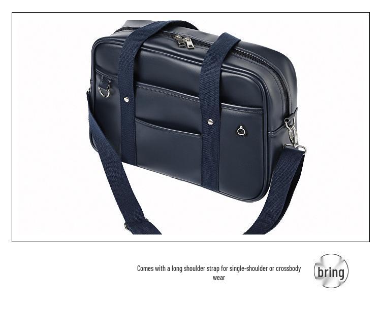 Japanischer Zweidimensionaler Studenten-JK Pfirsichherz Wasserdichter PU Rucksack & Schulterhandtasche