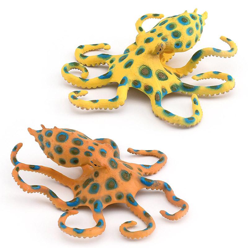 Vibrant And Lifelike Blue Ringed Octopus Desktop Decoration Ideal For Kids Education
