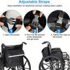Large Capacity Wheelchair Storage Bag - Black Oxford Cloth Shopping Cart Back Seat Organizer with Mesh Pocket and Handle Strap