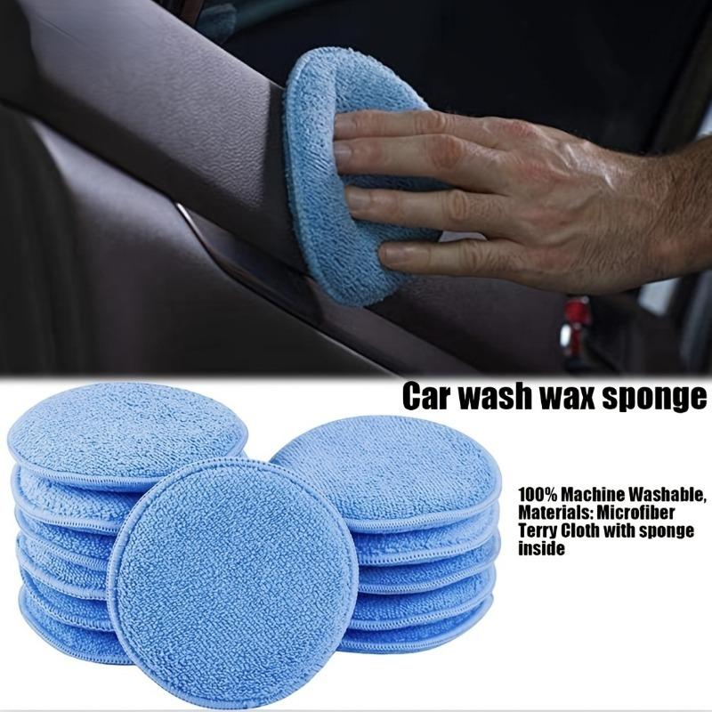 6/12pcs Car Wax Applicator Pads, Soft Polyester Sponges for Car Detailing, Easy Polishing & Waxing Kit