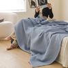 Pure Cotton Waffle Texture Blanket - Versatile Coverlet for Nap, Air Conditioning, or Summer Use