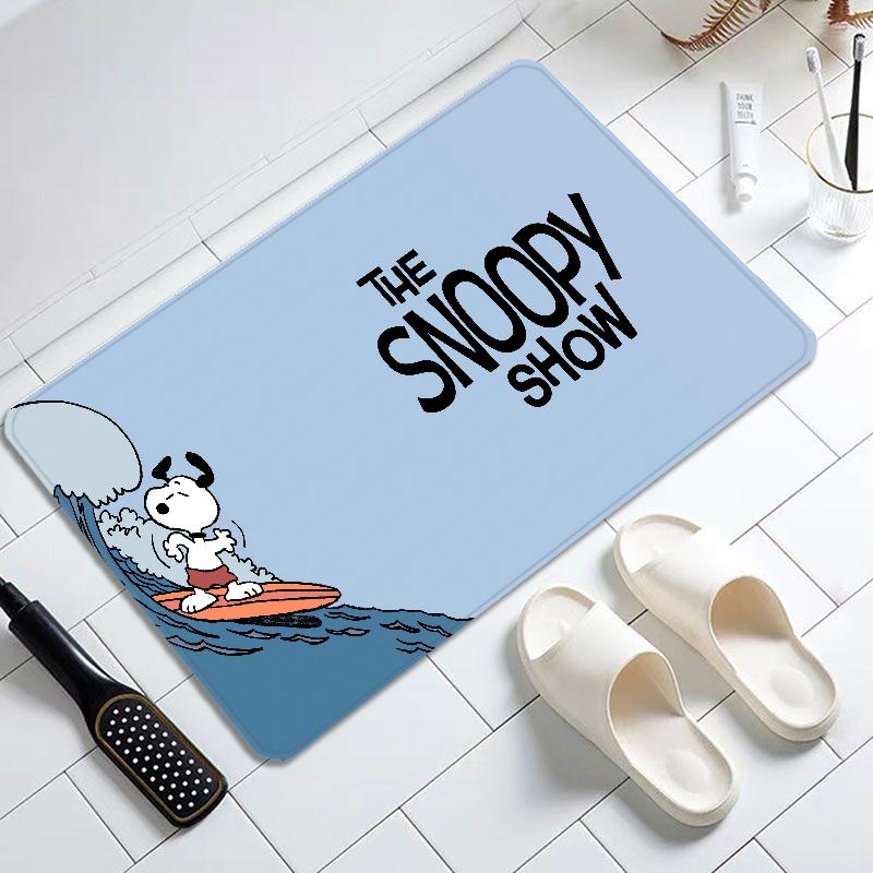 Cartoon Cute S-SnoopyS Door Mat Entrance Non-slip Doormat Washable Kitchen Carpet Hallway Rugs Bathroom Bath Door Mats