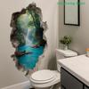 1Pc Hole Valley Waterfall Scenic Wall Stickers Landscape Wall Stickers Home Decoration Stickers For Bedrooms Room Bathroom