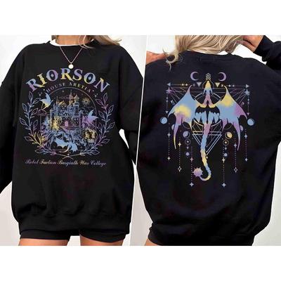 Women Xaden Riorson Wingleader Sweashirt Onyx Storm Fourth Wing Gift for Book Lover Long Sleeve Fleece Sweatshirt Y2K Streetwear