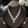 Valentine's Day Gift V-shaped Crystal Jewelry Set Multi Color Exquisite Necklace&Pendant Earrings Women's Gift
