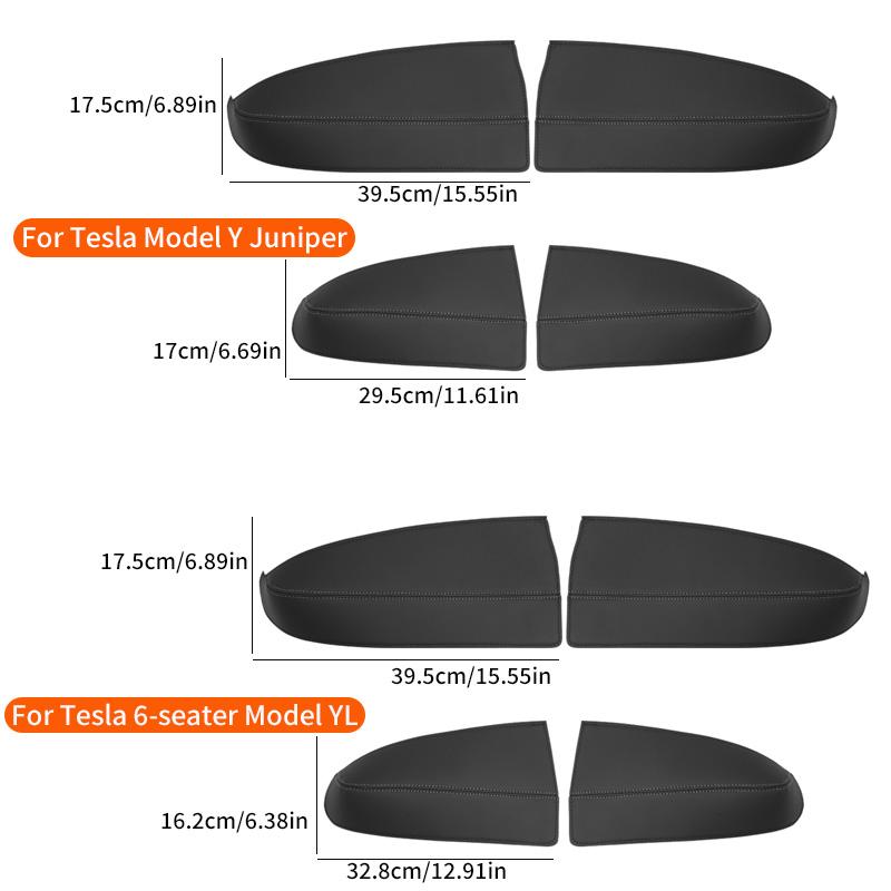 For Tesla Model Y Juniper/6-seater Model YL, Front and Rear Door Armrest Pads, Hand Support Height Pads, 4pcs