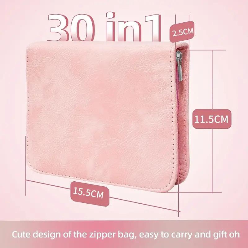 Xiaomi Nail Clipper Set Cherry Blossom Powder 30-piece Nail Clipper Stainless Steel Nail Clipper with Eyebrow Razor Beauty Set Tool Set
