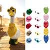 Porch Bird Clothes for 23 Inch Display with Coordinated Hat, Flower Glasses and Scarf for Patio or Entry Display