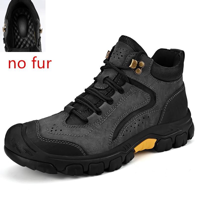 Fashion Winter Men Boots plush warm Warm Comfortable Outdoor Mens Snow Boots Men Cotton shoes lace up Working Ankle Boots men