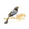 Chinese Style Oil Drop Magpie Brooch, A Niche Design for Women, Is A Delightful Addition To The Branch Flower Anti-exposure Brooch