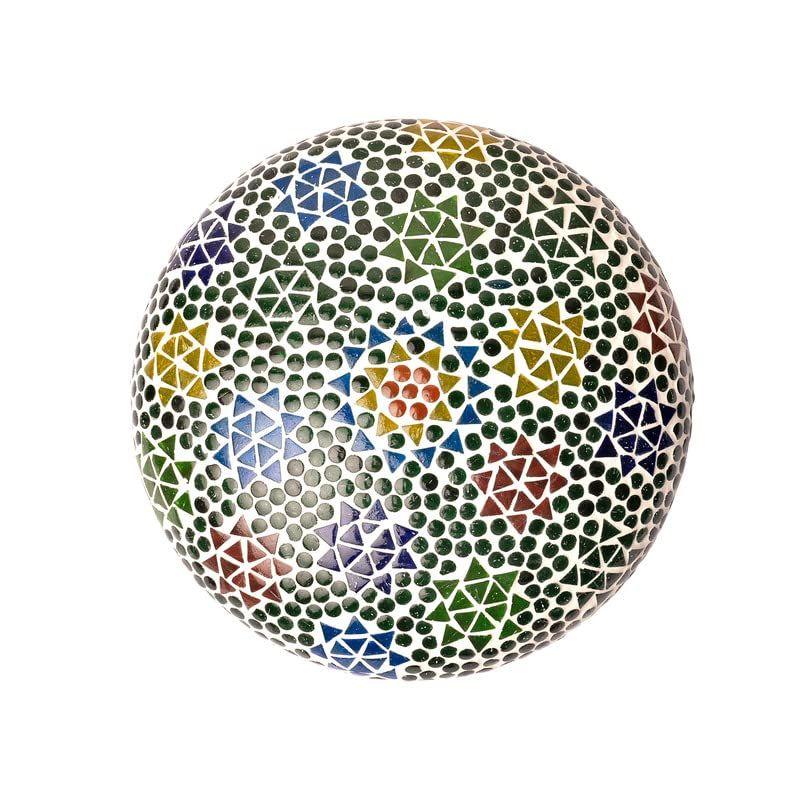 Handcrafted Mosaic Multicoloured Designer Glass Ceiling Light