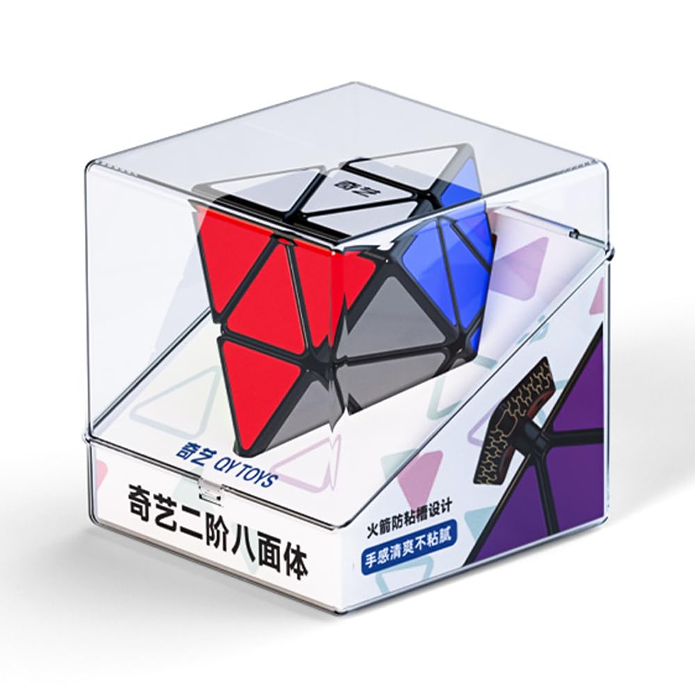 QY Skewb Diamond [Authentic/Includes Pouch] Skewb Diamond Black Stickerless 3D Puzzle (Skewb Diamond)