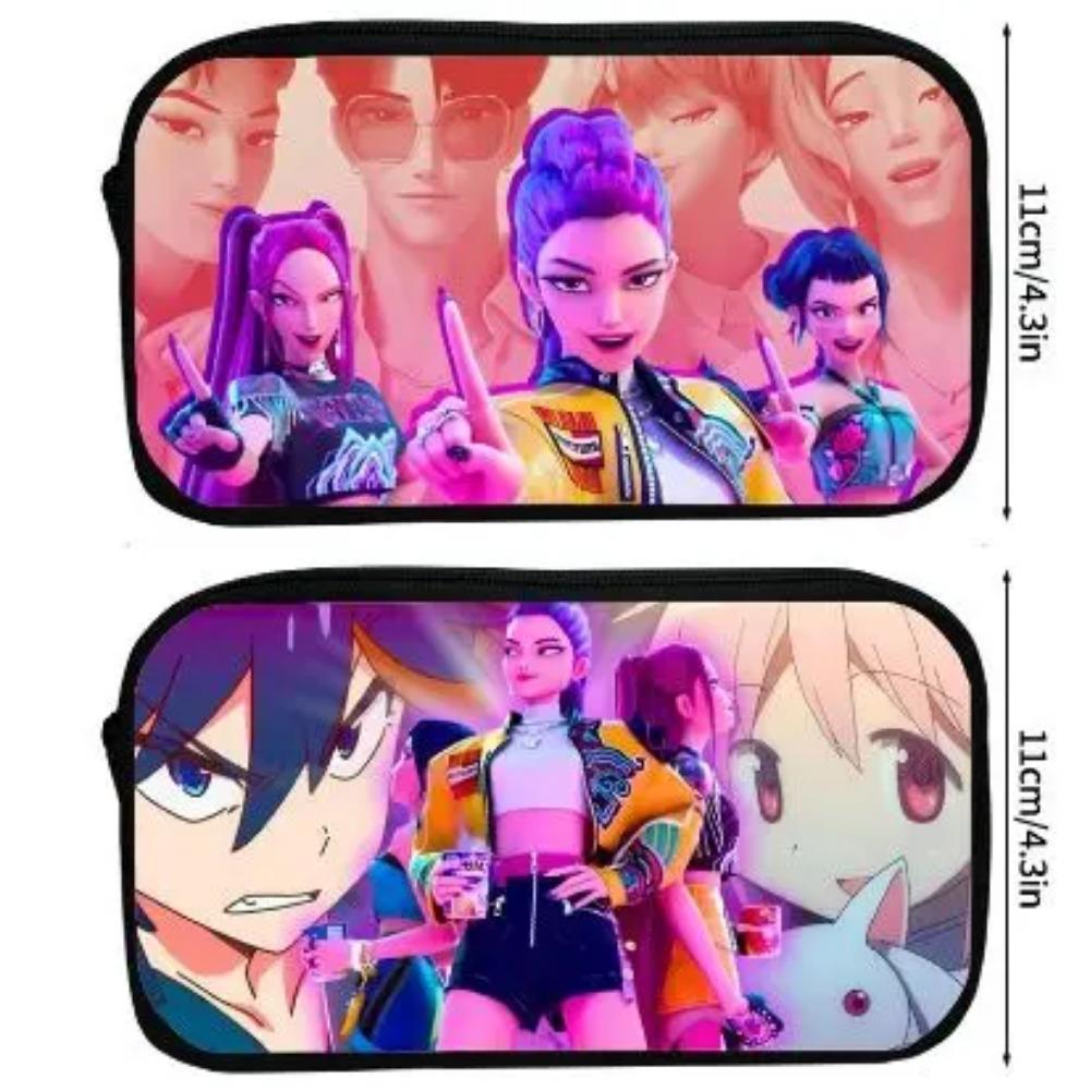 Dämonenjäger Federmäppchen Aufbewahrungstasche Cartoon Kpop D-Demon H Mädchen Federmäppchen Stifttaschen für Schüler Schreibtischzubehör