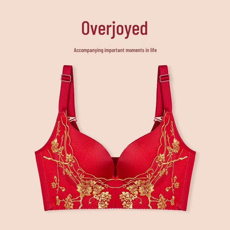 LangSha Bridal Red Push-Up Bra