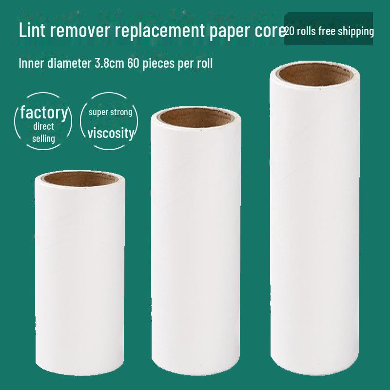 Lint Roller Brush with Tear-Off Sticky Sheets - Refill Rolls for Lint Removal